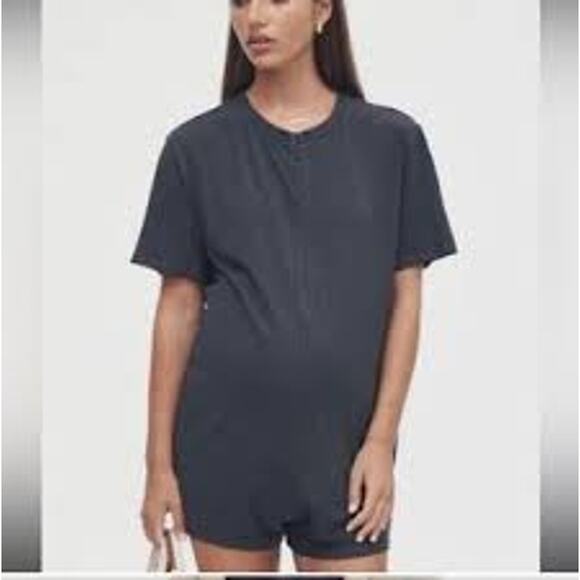 Black Short Sleeve Jumpsuit - Picture 3 of 12